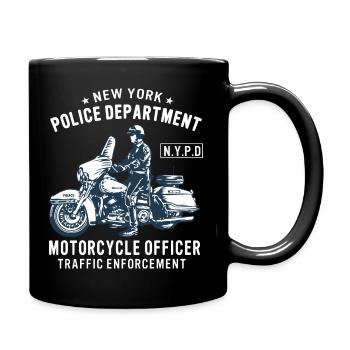 Motorcycle Officer Motorcyclist Gifts Police - Full Colour Mug - black - Right
