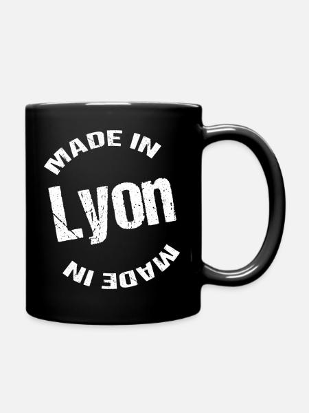 Made In Lyon blanc - Mug uni - noir