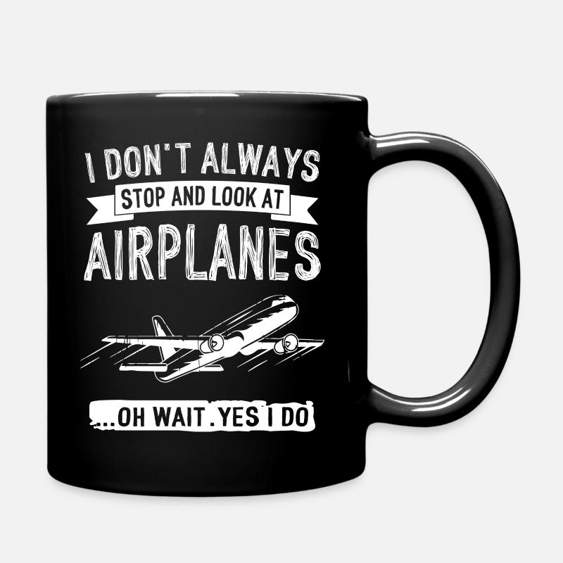 Airplane - Tasse einfarbig - Schwarz