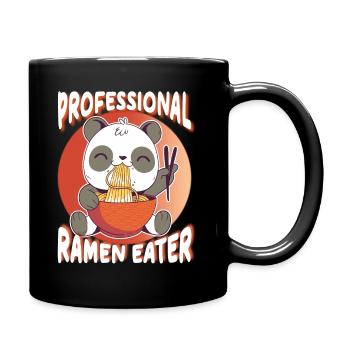 Panda Professional Ramen Eater - Asiatische Nudeln - Tasse einfarbig - Schwarz - Rechts
