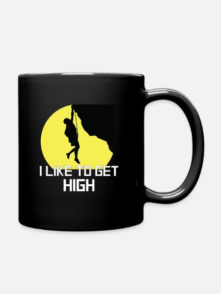 Rock Climbing - Full Colour Mug - black