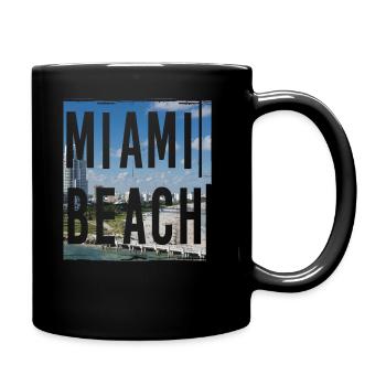 Miami Beach - Full Colour Mug - black - Right