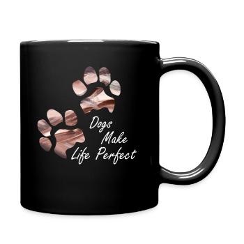 Paw prints dog paws paws dogs - Full Colour Mug - black - Right