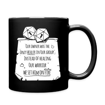 Pen and paper shirts diceshaming - Full Colour Mug - black - Right