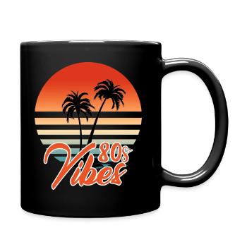 Retro 80s Vibes - Full Colour Mug - black - Right