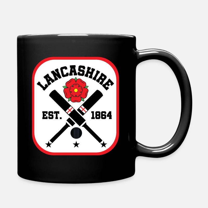 Lancashire County Cricket - Full Colour Mug - black