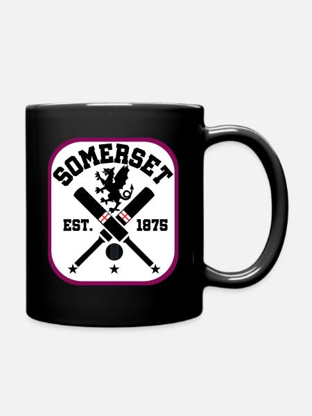 Somerset Cricket Yeovil Taunton - Full Colour Mug - black