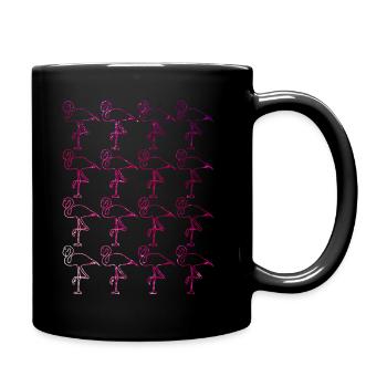 Flamingos Flamingo - Tasse einfarbig - Schwarz - Rechts