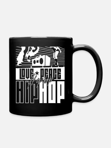 Liebe Frieden Hip Hop Musik Hiphop Tänzer Rap - Tasse einfarbig - Schwarz