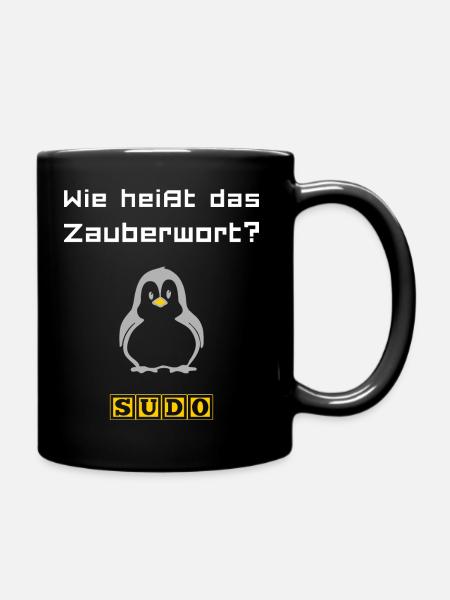 Das Zauberwort - Tasse einfarbig - Schwarz