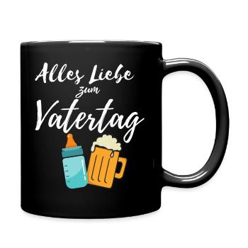 Baby Vatertag - Tasse einfarbig - Schwarz - Rechts