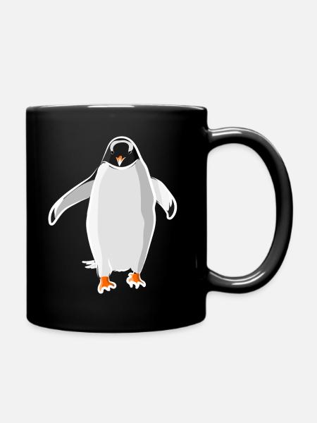 Pinguin - Tasse einfarbig - Schwarz