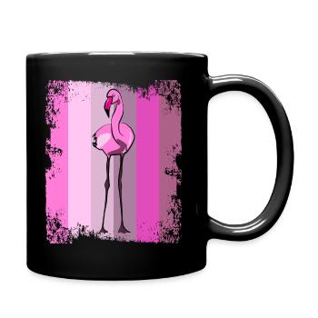Flamingos Flamingo - Tasse einfarbig - Schwarz - Rechts