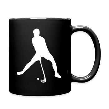 Floorball - Tasse einfarbig - Schwarz - Rechts