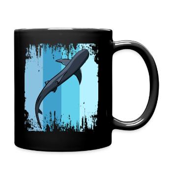 Walhai Hai - Tasse einfarbig - Schwarz - Rechts