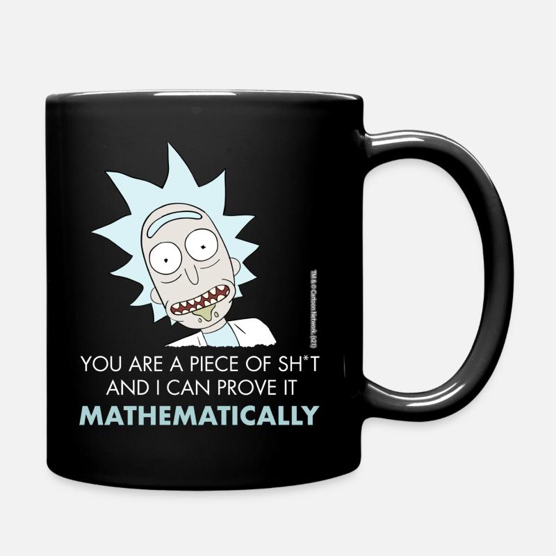 Rick And Morty Mathematical Proof Quote Mug - Full Colour Mug - black