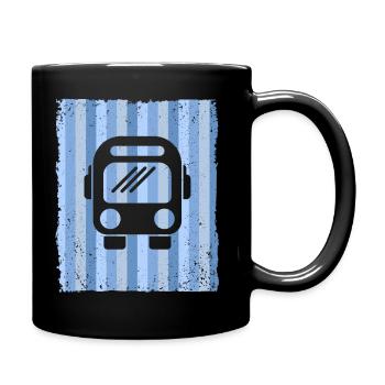 Bus Busfahrer Schulbus Autobus - Tasse einfarbig - Schwarz - Rechts