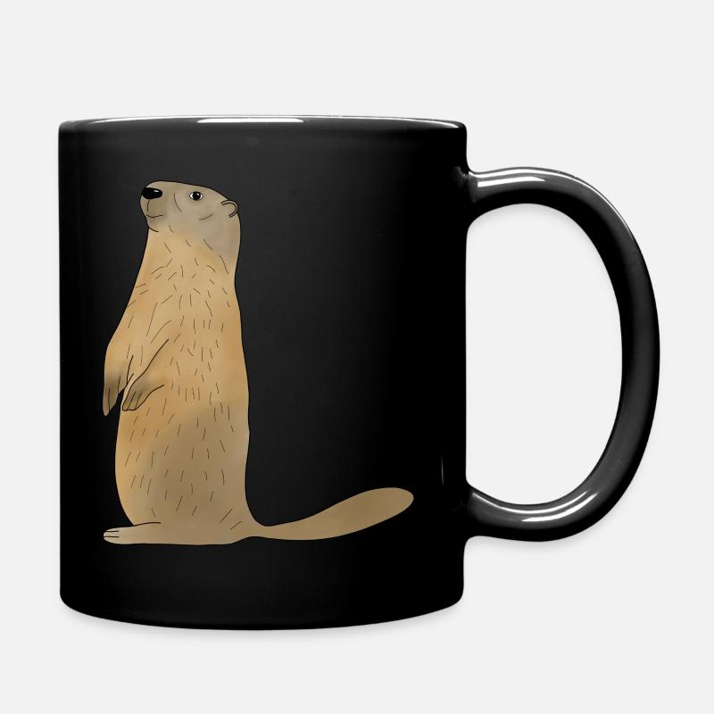Marmotte Alpes - Mug uni - noir