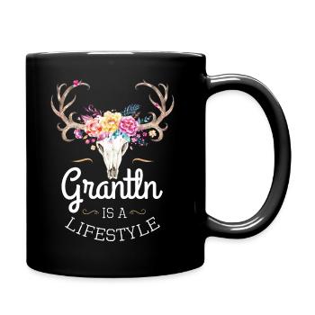 Grantln is a Lifestyle Grantlerin Frauen Hirsch - Tasse einfarbig - Schwarz - Rechts