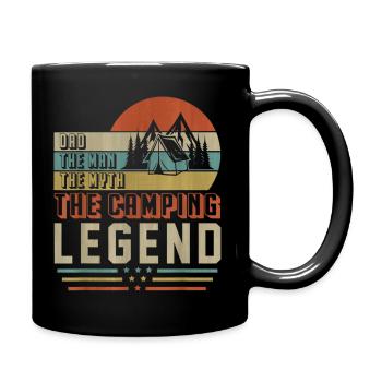 Camping Dad Zelten Campingurlaub - Tasse einfarbig - Schwarz - Rechts