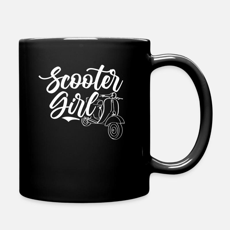 Scooter Moped Scooter Scooter Rider Driving - Full Colour Mug - black