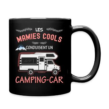 Camping-car mamie cools, grand-mère cool - Mug uni - noir - Droite