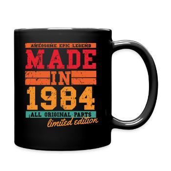 1984 Geburtstag Vintage Spruch - Tasse einfarbig - Schwarz - Rechts