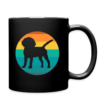 Chien Beagles Vintage Retro Beagle - Mug uni - noir - Droite