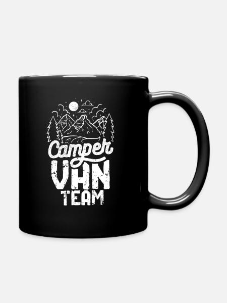 Campervan Team Motorhome Motorhome Caravan - Full Colour Mug - black