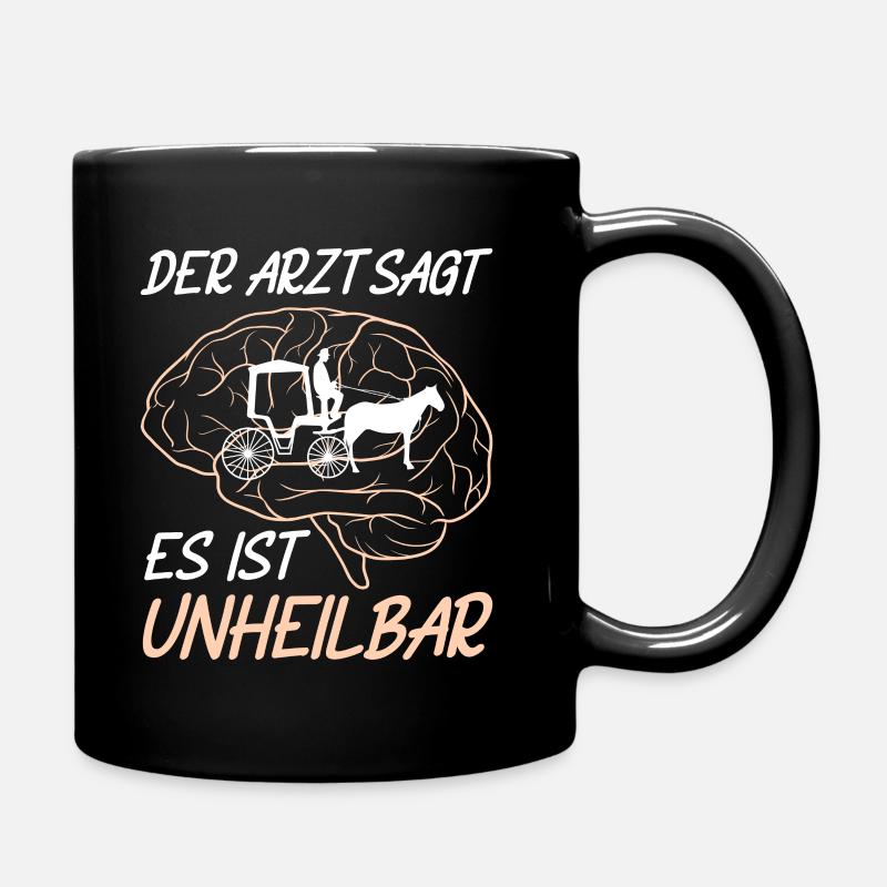 Kutscher Kutsche Pferdekutscher Kutschieren - Tasse einfarbig - Schwarz