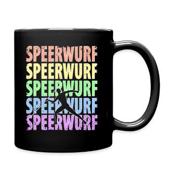 Speerwurf Speerwerfen Speerwerfer - Tasse einfarbig - Schwarz - Rechts