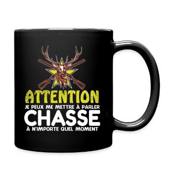 Parler Chasse à tout moment - Mug uni - noir - Droite