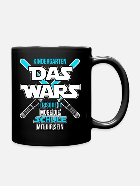 Möge die Schule mit dir sein Einschulungsgeschenk - Tasse einfarbig - Schwarz