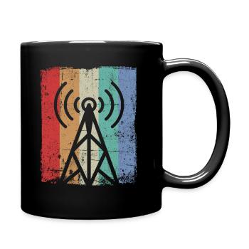 Amateur Radio Radio Radio Radio Radio Amateur Vintage - Full Colour Mug - black - Right