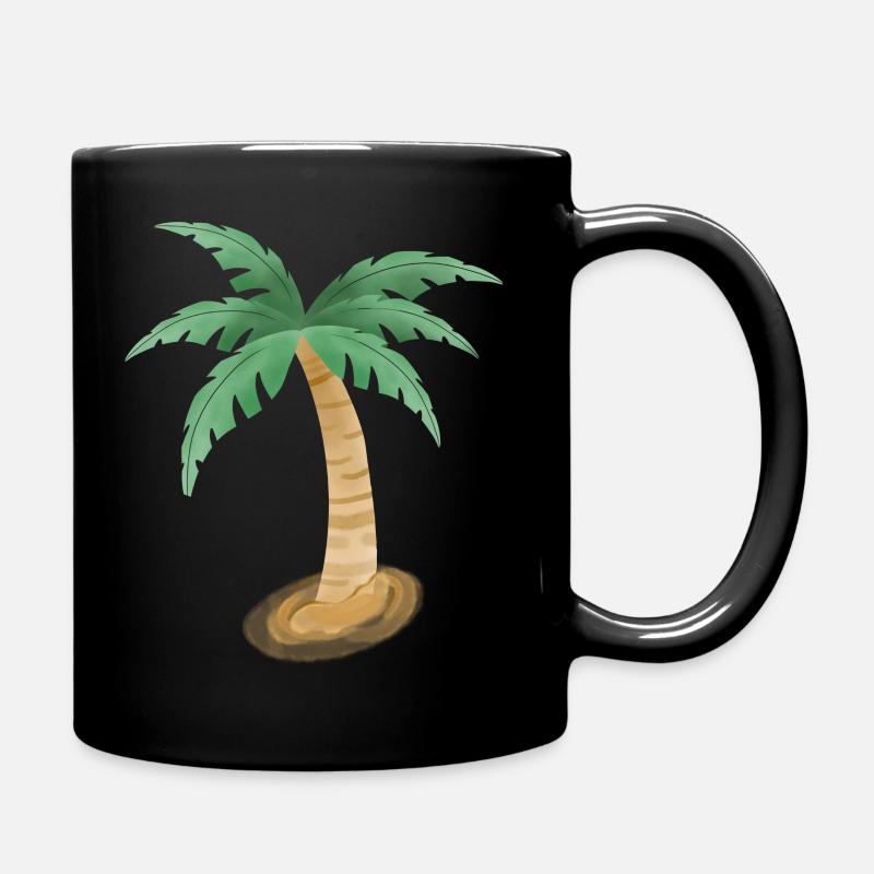 Palm Palm Trees - Full Colour Mug - black