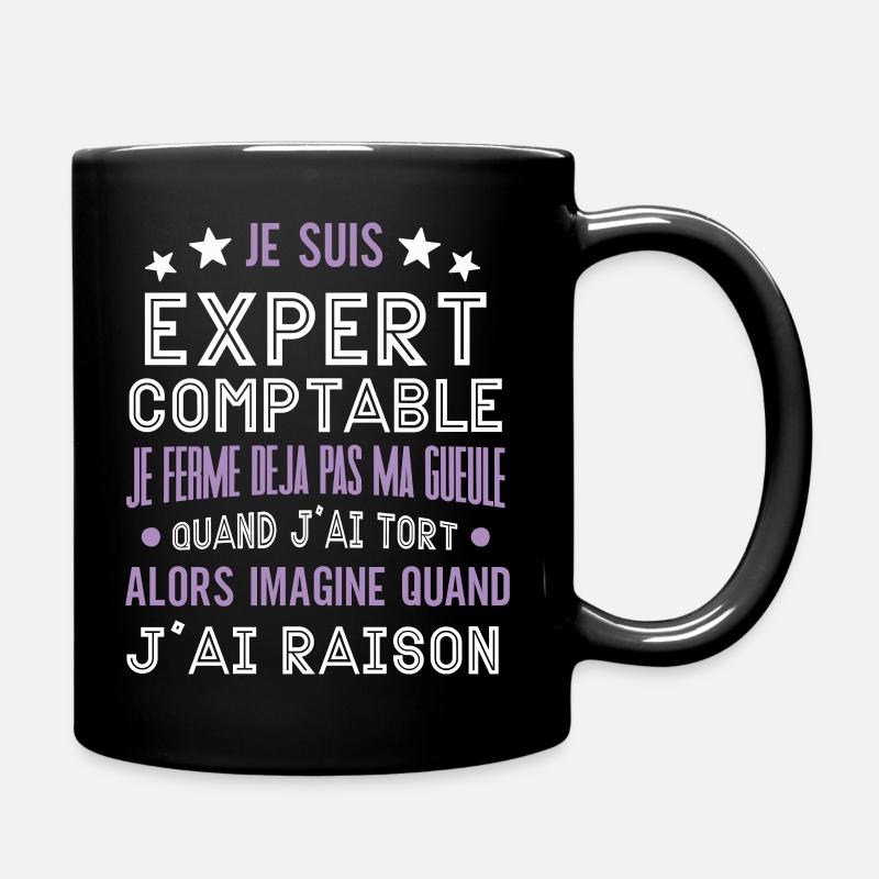 Je suis expert comptable cadeau humour - Mug uni - noir
