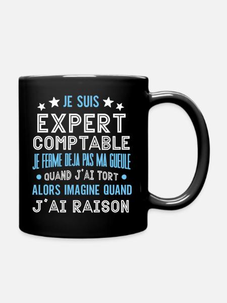 Je suis expert comptable cadeau humour - Mug uni - noir