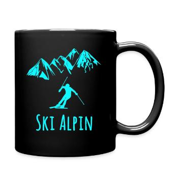 skifahren - Tasse einfarbig - Schwarz - Rechts