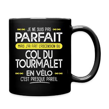 pas parfait ascension Tourmalet en vélo cyclisme - Mug uni - noir - Droite