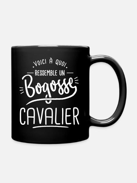 bogosse cavalier humour homme cheval équitation - Mug uni - noir