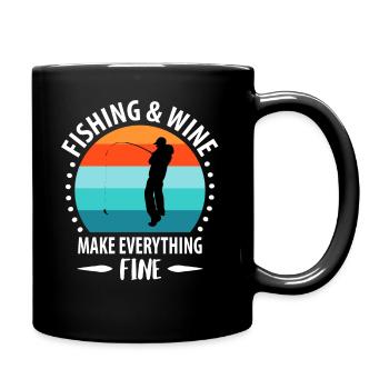 Pêche pêche pêche - Mug uni - noir - Droite
