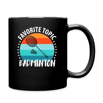 Badminton Federball Joueur de badminton - Mug uni - noir - Droite