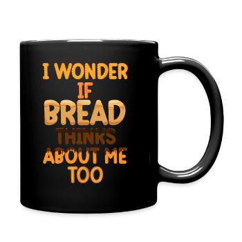 Brot - Tasse einfarbig - Schwarz - Rechts