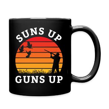 Jagd Jäger Wild Wald Jagen Taube Natur Geschenk - Tasse einfarbig - Schwarz - Rechts