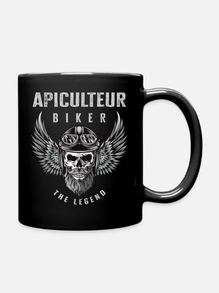 Apiculteur biker motard cadeau drôle moto - Mug uni - noir
