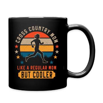 Cross Country Mom Cooler XC Running Mama Läufer - Tasse einfarbig - Schwarz - Rechts