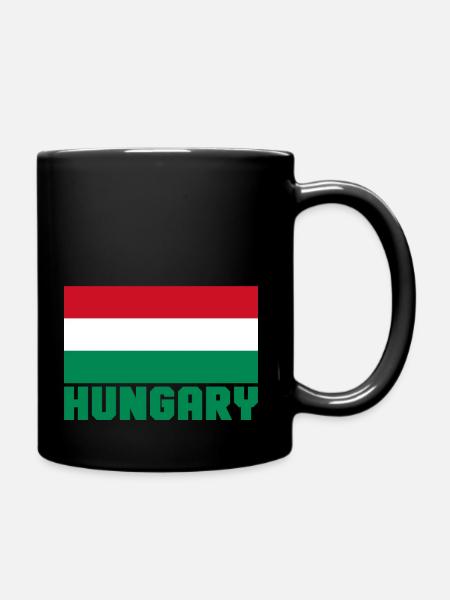 Ungarn - Tasse einfarbig - Schwarz