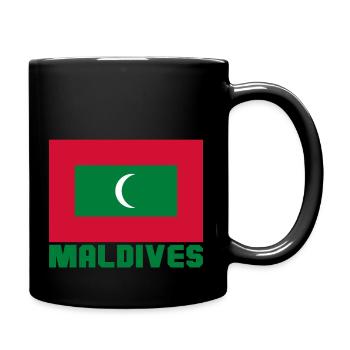 Malediven - Tasse einfarbig - Schwarz - Rechts