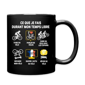 Cycliste vélo passion cyclisme cadeau humour vélo - Mug uni - noir - Droite