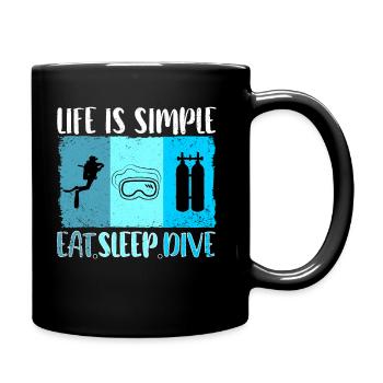 Plongeurs Plonger Apnée Plongée sport plongée - Mug uni - noir - Droite